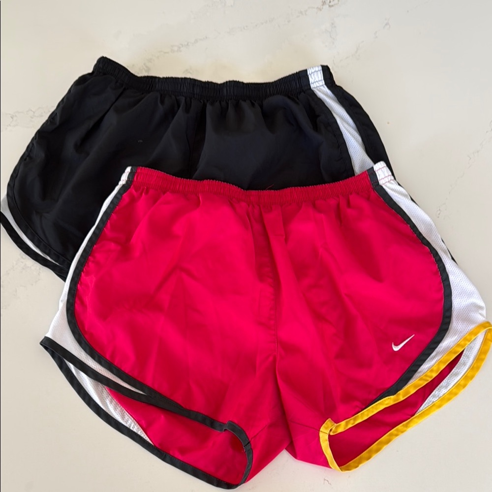 Nike Women's Running Shorts - Black and Red